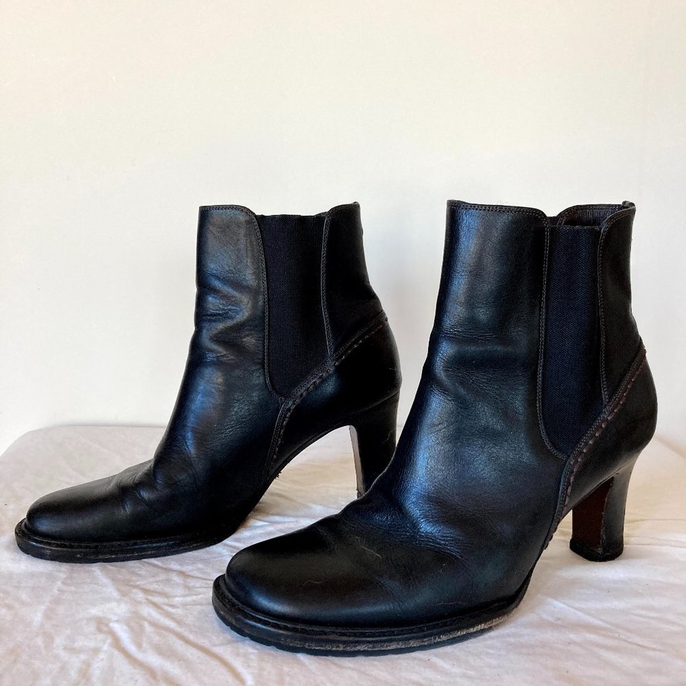 Cole Haan Womens Black Leather Boots 7